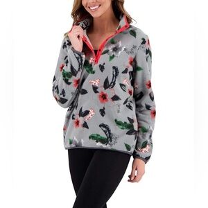 Obermeyer Heritage Collection Leilani TG Boulder Fleece Pullover 1/4 Snap USA  L